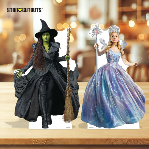 Universal Pictures Wicked For Good Glinda and Elphaba Table Top Cardboard Cutouts - Pack of 2 Product Gallery Image