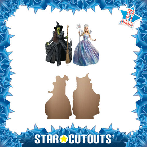 Universal Pictures Wicked For Good Glinda and Elphaba Table Top Cardboard Cutouts - Pack of 2 Product Gallery Image