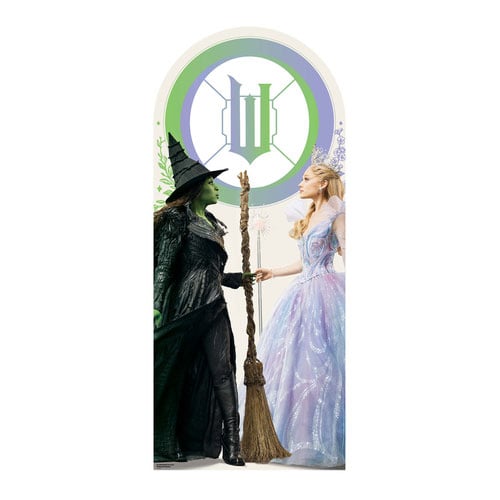 Universal Pictures Wicked For Good Shiz University Window featuring Glinda & Elphaba Single Backdrop Cardboard Cutout 185cm
