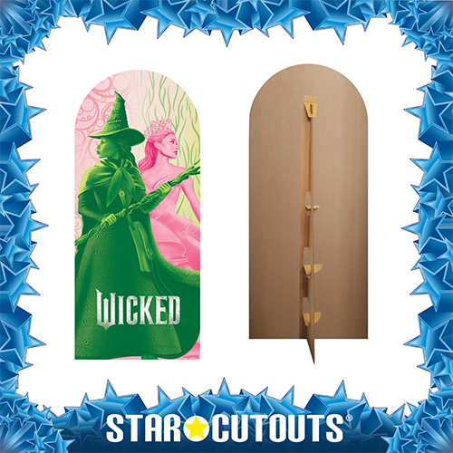 Universal Pictures Wicked Glinda and Elphaba Logo Single Backdrop Cardboard Cutout 185cm Product Gallery Image