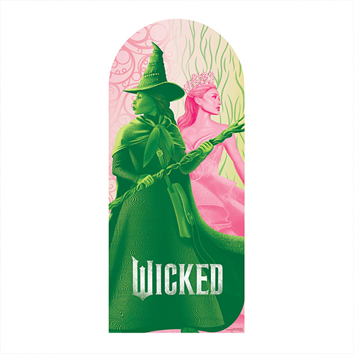 Universal Pictures Wicked Glinda and Elphaba Logo Single Backdrop Cardboard Cutout 185cm Product Gallery Image