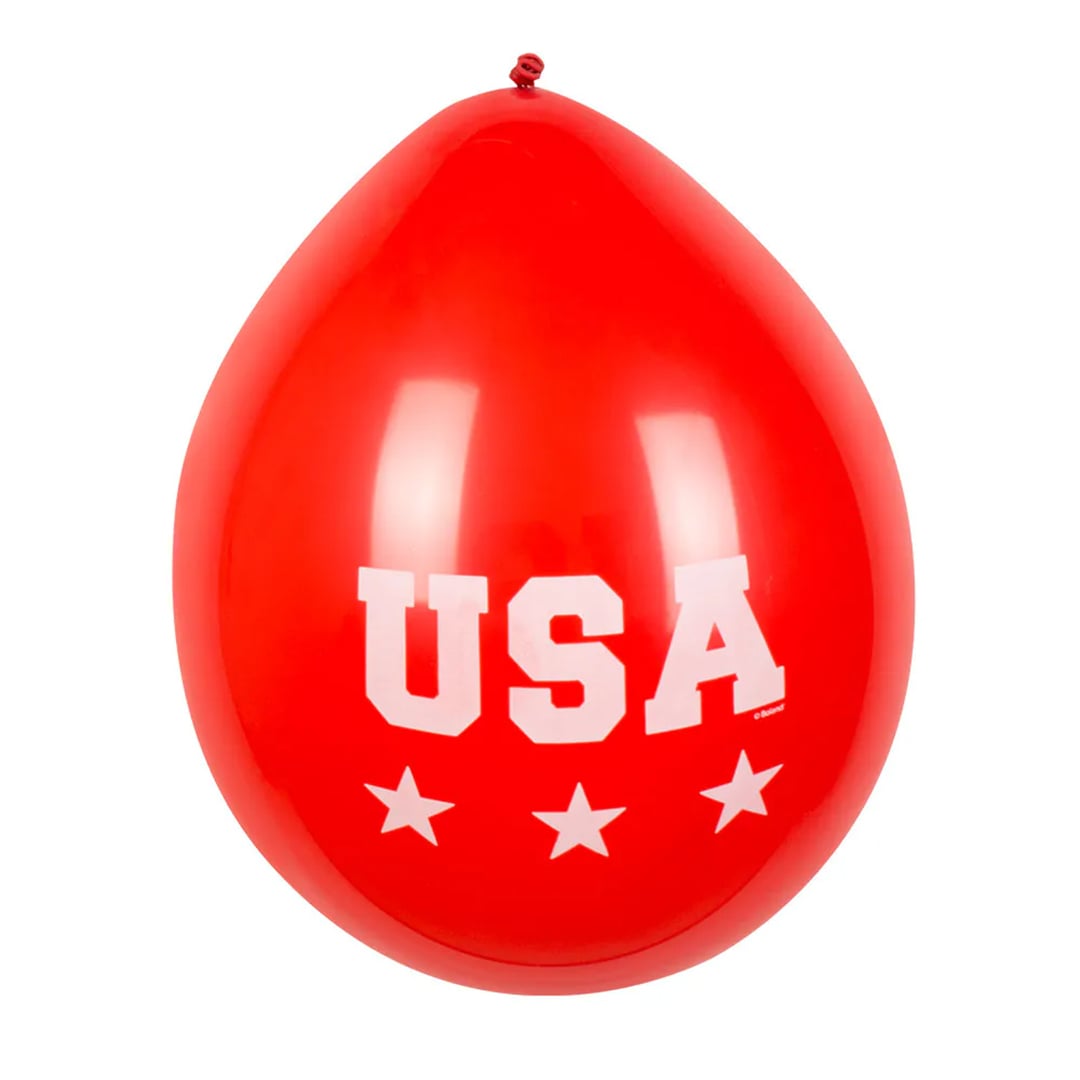 USA Air Fill Latex Balloons 25cm / 10 in - Pack of 6 View 3