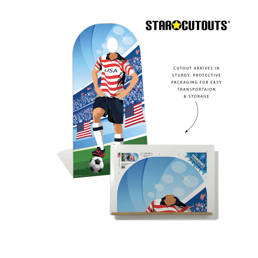 USA World Cup International Tournament Football Stand-In Cardboard Cutout 190cm Product Gallery Image