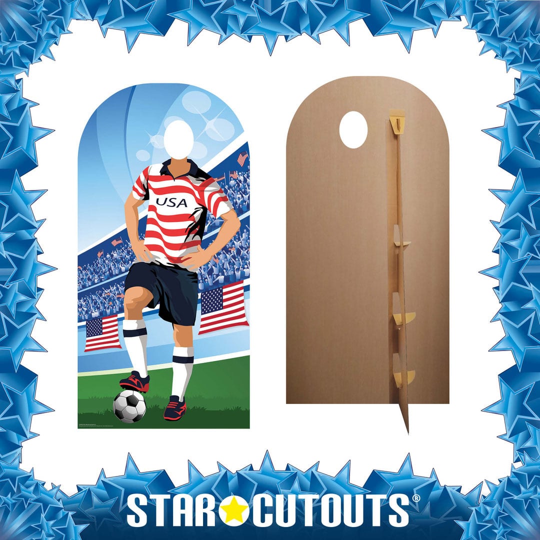 USA World Cup International Tournament Football Stand-In Cardboard Cutout 190cm Product Gallery Image
