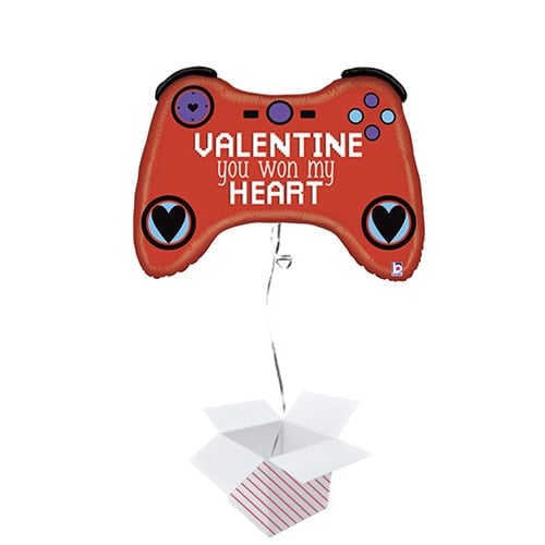 Valentine Gamer Foil Helium Giant Balloon - Inflated Balloon in a Box Product Gallery Image