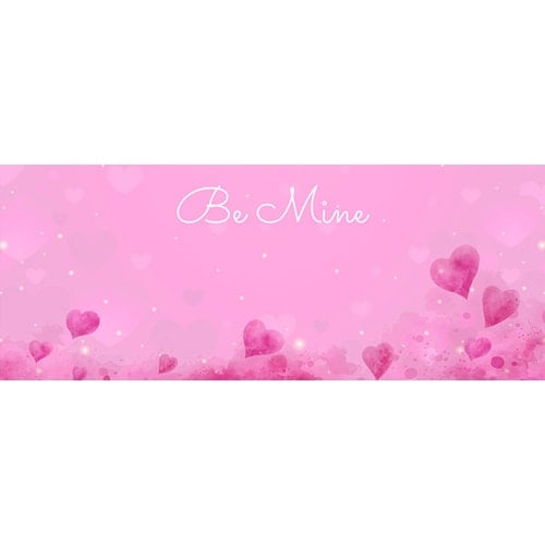 Valentines Be Mine Sparkles Design Small Personalised Banner – 4ft x 2ft