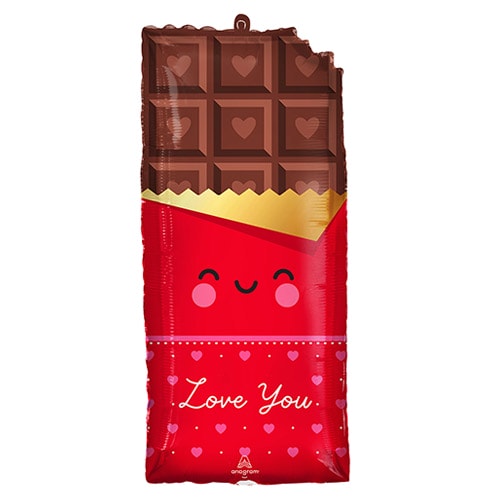 Love You Chocolate Bar Foil Helium Giant Balloon 71cm / 28 in Product Image