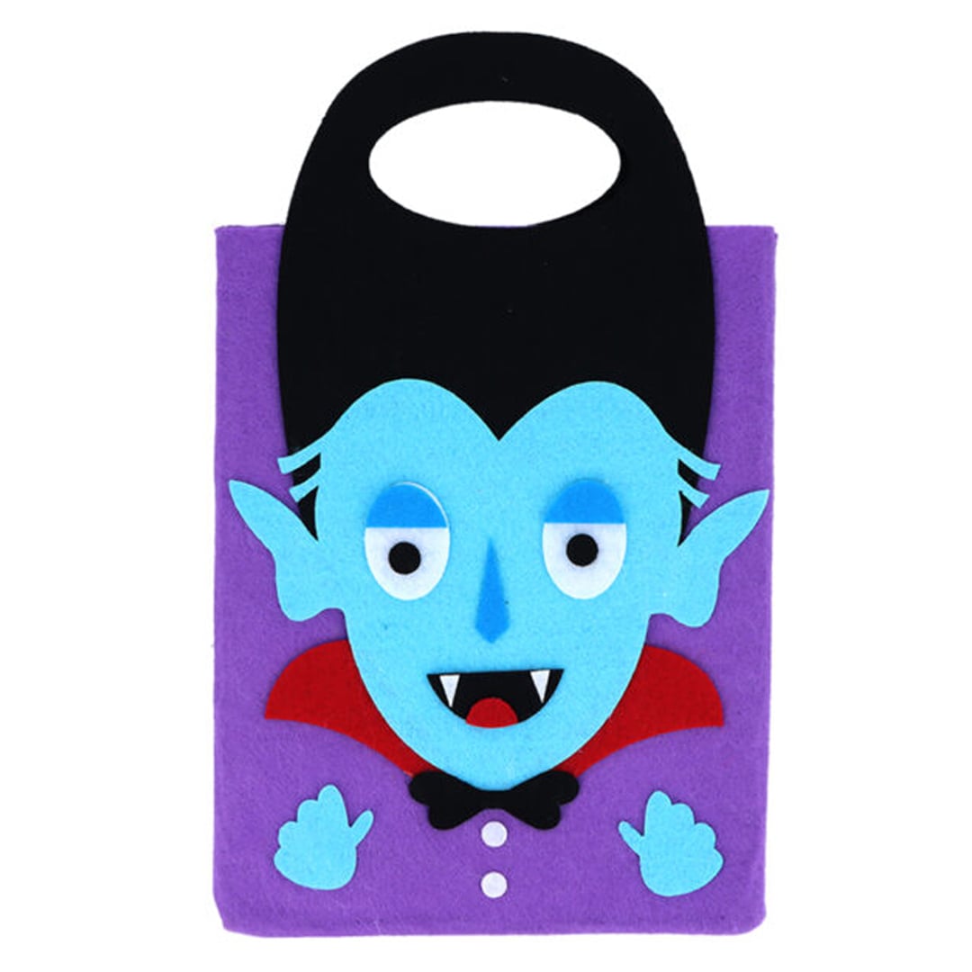 Vampire Halloween Purple Felt Treat Bag 34cm