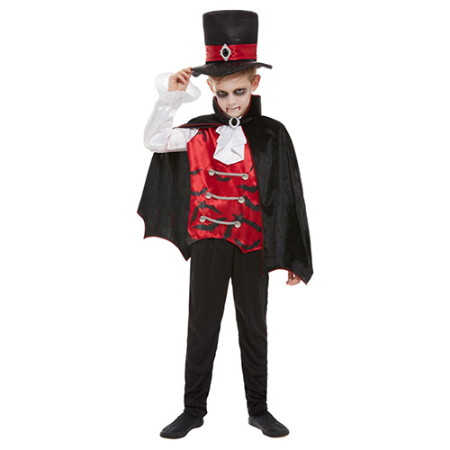 Vampire Red Boys Fancy Dress Costume Kids Medium - Age 7-9 Product Gallery Image