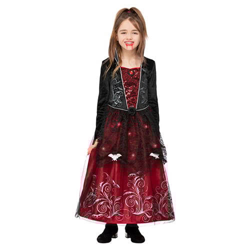 Vampiress Deluxe Girls Fancy Dress Costume Kids Small - Age 4-6 Product Gallery Image