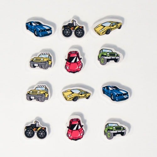 Vehicle Novelty Erasers - Pack of 12