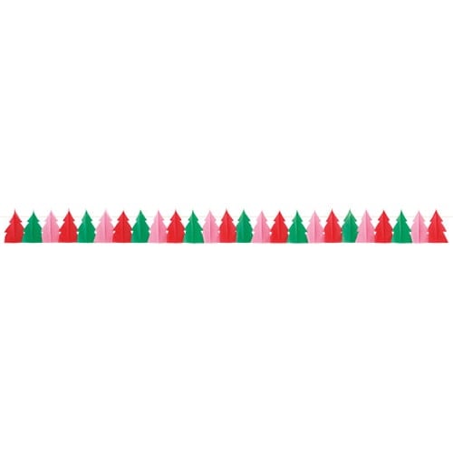 Vibrant Christmas Tree Shaped Tissue Paper Hanging Garland Decoration 3.7m Product Gallery Image
