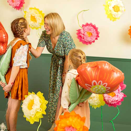 Vibrant Flowers Tissue Paper Decorations - Pack of 3 Product Gallery Image