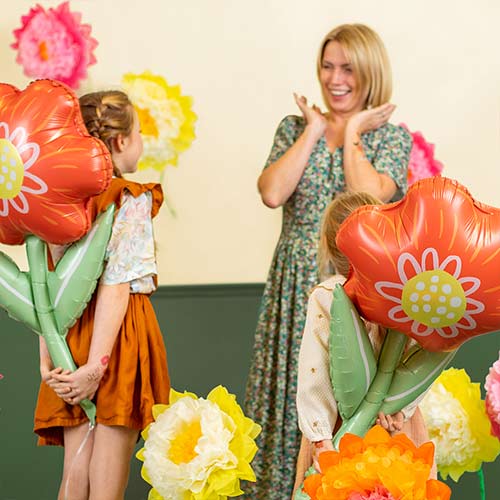Vibrant Flowers Tissue Paper Decorations - Pack of 3 Product Gallery Image