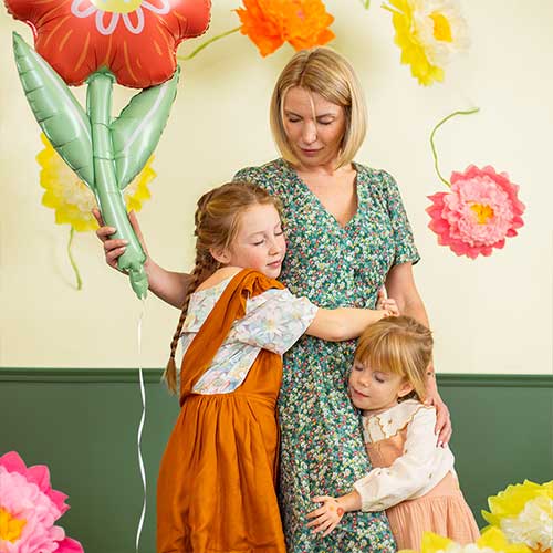 Vibrant Flowers Tissue Paper Decorations - Pack of 3 Product Gallery Image