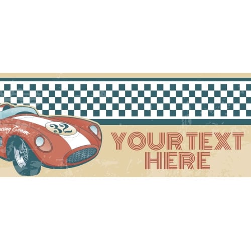 Vintage Car Design PVC Personalised Party Sign Decoration Product Gallery Image