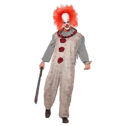 Vintage Killer Clown Fancy Dress Costume Adult Mens Large