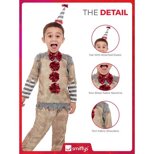 Vintage Clown Fancy Dress Costume Unisex Toddler Age 1-2 Product Gallery Image