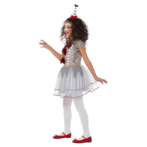 Vintage Clown Girl Fancy Dress Costume Kids Small - Age 4-6 Product Gallery Image