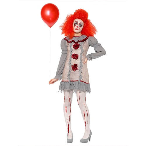 Vintage Clown Lady Fancy Dress Costume Ladies Medium - UK 12-14