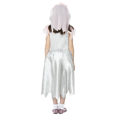 Vintage Ghost Bride Girls Fancy Dress Costume Kids Small - Age 4-6 Product Gallery Image