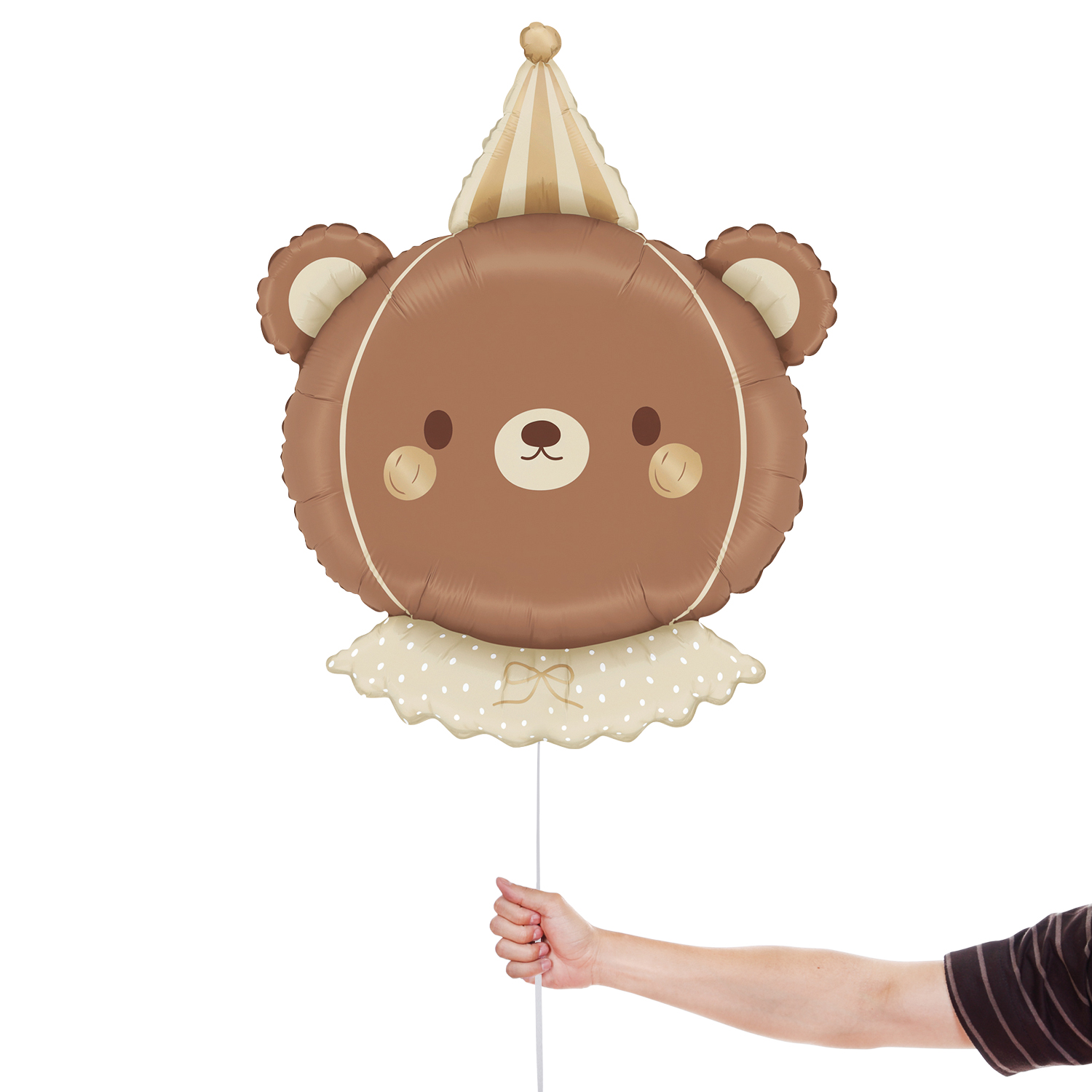 Vintage Neutral Party Bear Giant Foil Balloon 66cm / 26 in View 2
