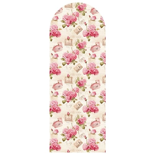 Vintage Pink Roses Design Arch Sailboard Backdrop Product Gallery Image