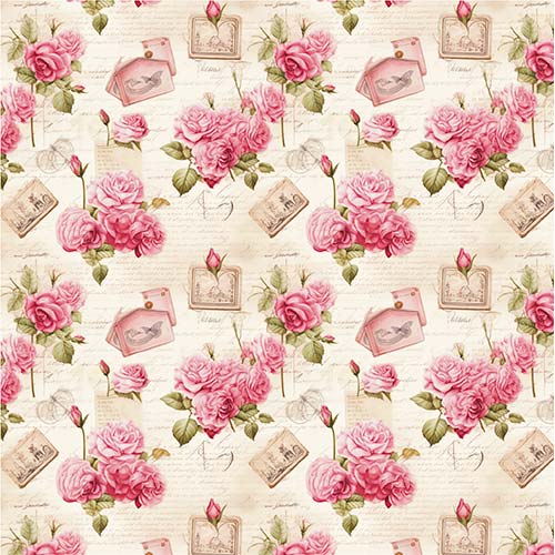 Vintage Pink Roses Design Square Sailboard Backdrop Product Image