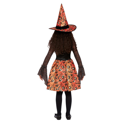 Vintage Witch Bell Sleeves Girls Fancy Dress Costume Kids Small - Age 4-6 Product Gallery Image