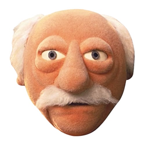 Waldorf The Muppets Disney Cardboard Face Mask Product Image