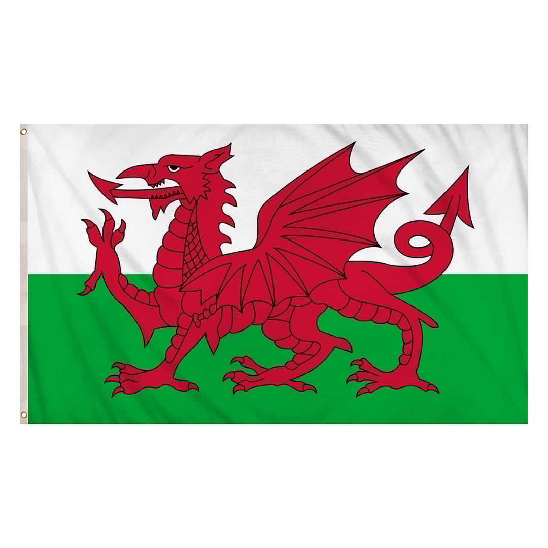 Wales Polyester Flag 5 x 3 ft
