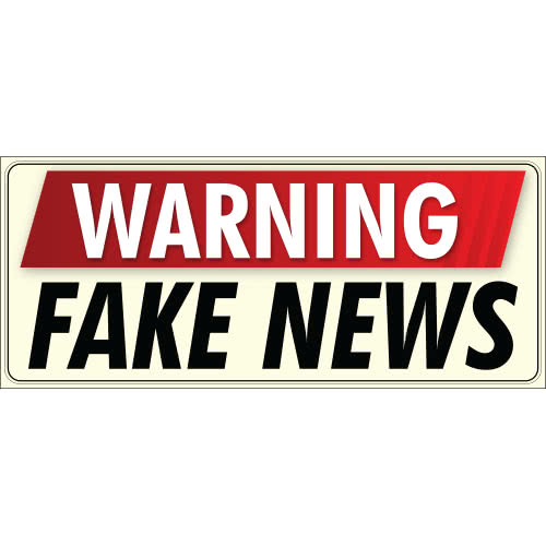 Warning Fake News PVC Party Sign Decoration Product Image