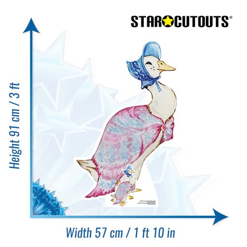 Watercolour Duck Blue Bonnet Star Mini Cardboard Cutout 91cm Product Gallery Image