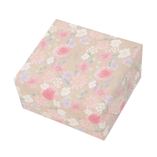 Watercolour Floral Kraft Gift Wrapping Paper Roll 3m Product Gallery Image