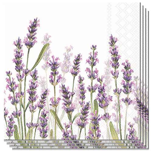 Watercolour Lavender Paper Luncheon Napkins 3 Ply 33cm - Pack of 20