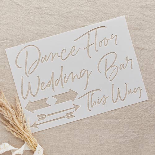 Wedding Letter Stencil Sheets - Pack of 4 Product Gallery Image