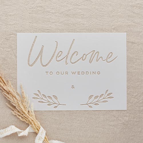 Wedding Letter Stencil Sheets - Pack of 4 Product Gallery Image