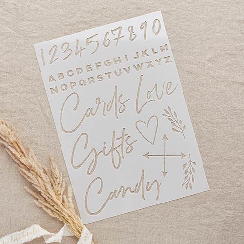 Wedding Letter Stencil Sheets - Pack of 4 Product Gallery Image