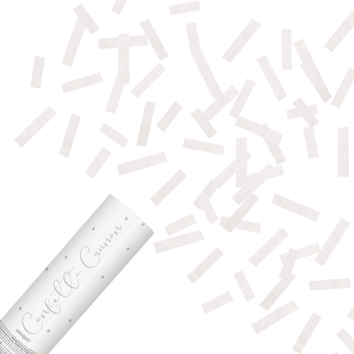 Wedding White Paper Confetti Cannon 30cm