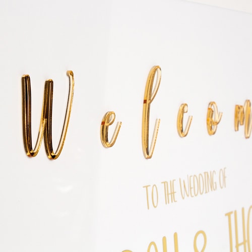Personalised A2 Elegant Sophistication Wedding Welcome Sign Product Gallery Image