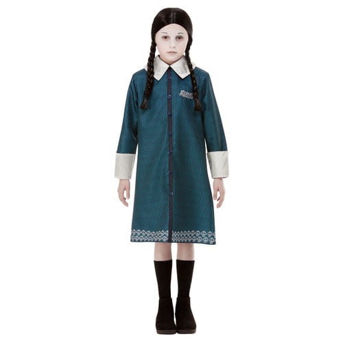 Wednesday Addams Family Blue Dress Girls Fancy Dress Costume Kids Small - Age 4-6 Product Gallery Image
