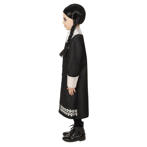 Wednesday Addams Family Girls Fancy Dress Costume Kids Medium - Age 7-9 Product Gallery Image