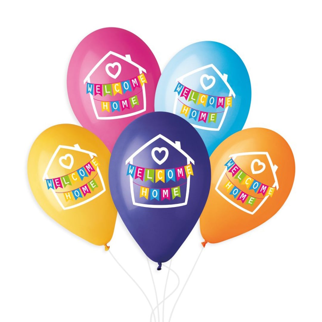 Welcome Home Latex Balloons 33cm / 13 in - Pack of 6