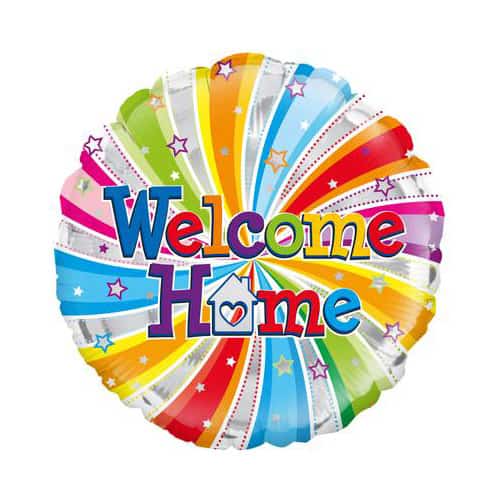 Welcome Home Swirl Round Foil Helium Balloon 46cm / 18 in