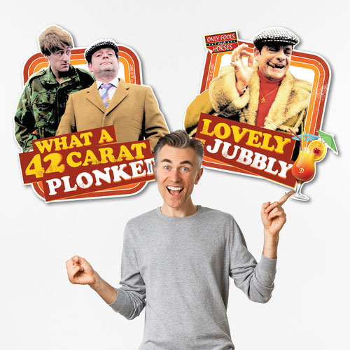 What a 42-Carat Plonker and Lovely Jubbly Only Fools and Horses Wall Art Cardboard Cutouts 55cm - Pack of 2 Product Gallery Image