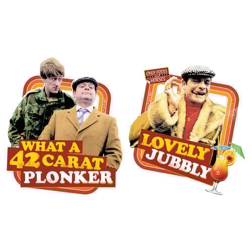 What a 42-Carat Plonker and Lovely Jubbly Only Fools and Horses Wall Art Cardboard Cutouts 55cm - Pack of 2
