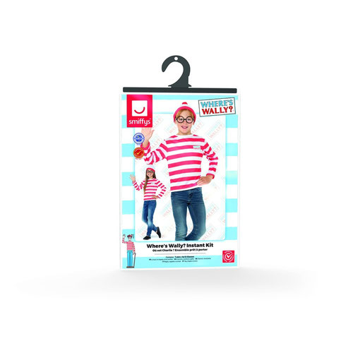 Where's Wally? Unisex Fancy Dress Instant Kit Kids Medium - Age 7-9 Product Gallery Image