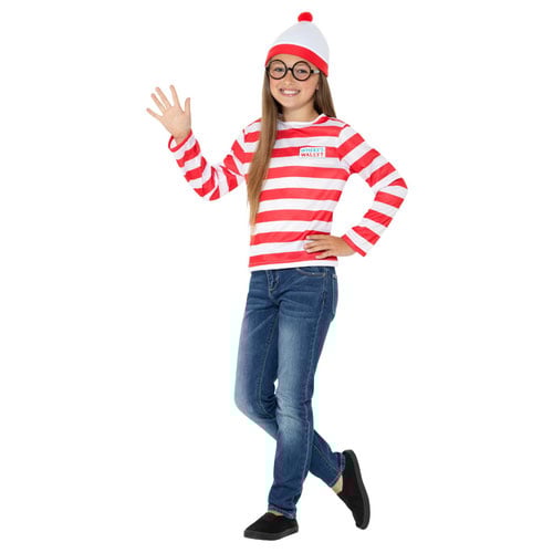Where's Wally? Unisex Fancy Dress Instant Kit Kids Medium - Age 7-9 Product Gallery Image