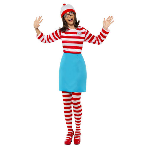 Where's Wally? Wenda Long Sleeve Fancy Dress Costume Ladies Large - UK 16-18 Product Gallery Image