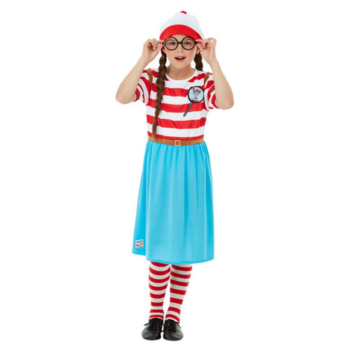 Where's Wally? Wenda Deluxe Girls Fancy Dress Costume Kids Small - Age 4-6 Product Gallery Image